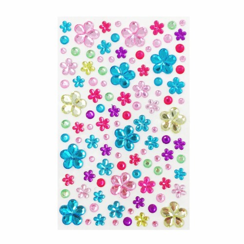 Wrapables Acrylic Self Adhesive Crystal Rhinestone Gem Stickers, Hearts  Pink Blue Green, 1 - Fred Meyer