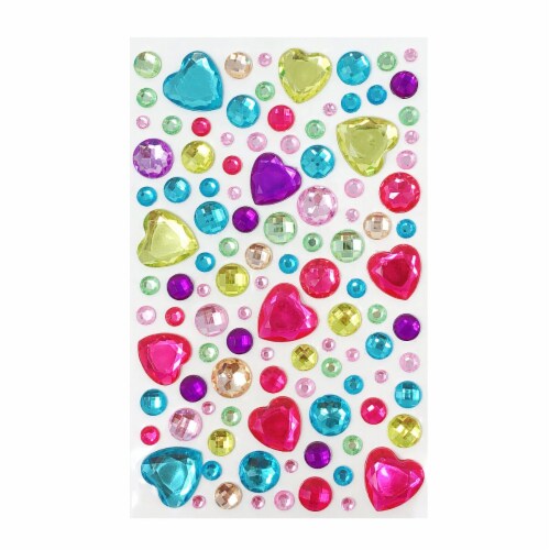 Wrapables Acrylic Self Adhesive Crystal Rhinestone Gem Stickers, Jewel  Multicolor, 1 - Kroger