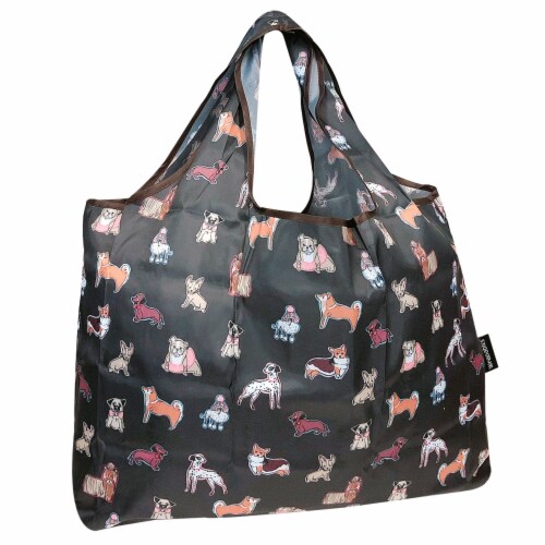 Wrapables Large Nylon Reusable Shopping Bag Shiba Inu Dogs 1