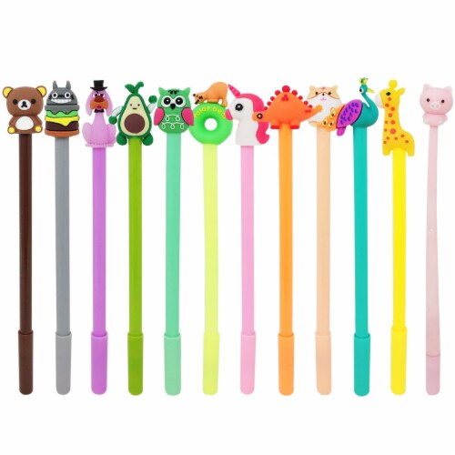 Wrapables Gel Pens School Office Supplies, Crazy Critters Perspective: front