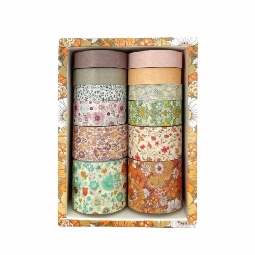 Wrapables Decorative Washi Tape Box Set for DIY Arts & Crafts (12 Rolls),  Gray Geometric, 1 - Kroger