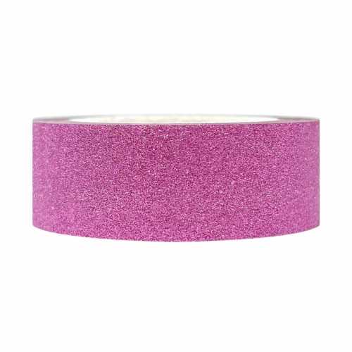 Wrapables Decorative Glitter Washi Masking Tape, Orchid Perspective: front