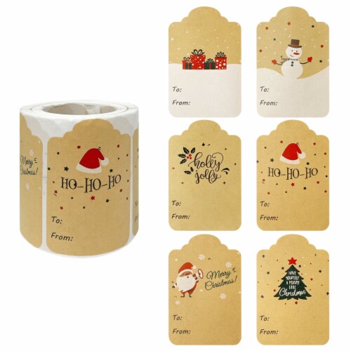 Wrapables Christmas Gift Tag Stickers for Gift-Wrapping & Labeling  (300pcs), Snowman, 1 - Fry's Food Stores