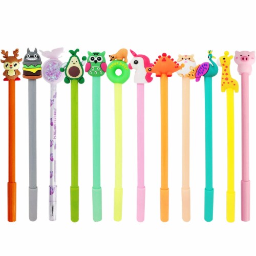 Wrapables Gel Pens School Office Supplies (12 pack), Cute Critters, 12  Pieces - Smith's Food and Drug