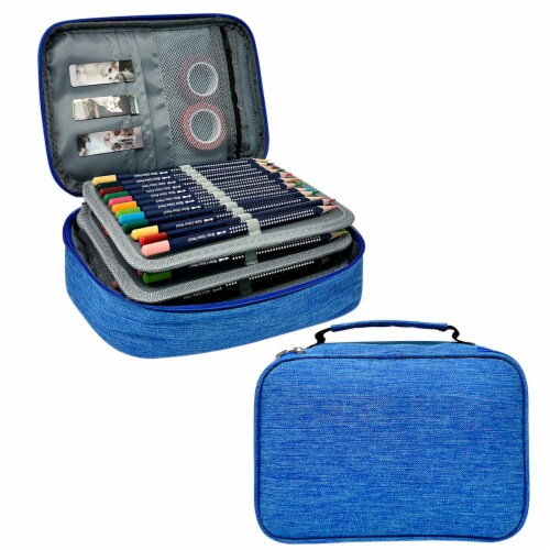 Pencil Case Large Capacity Pencil Bag Pouch - Dark blue 