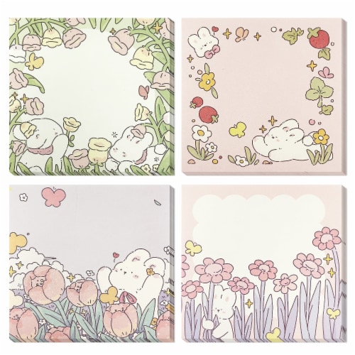Wrapables Spring Garden Memo Note Pads (Set of 4) Perspective: front