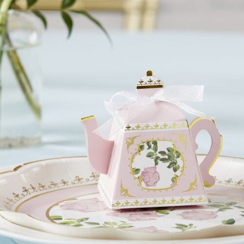 Kate Aspen Tea Time Whimsy Teapot Favor Box Pink Set of 24 28592PK One Size Harris Teeter
