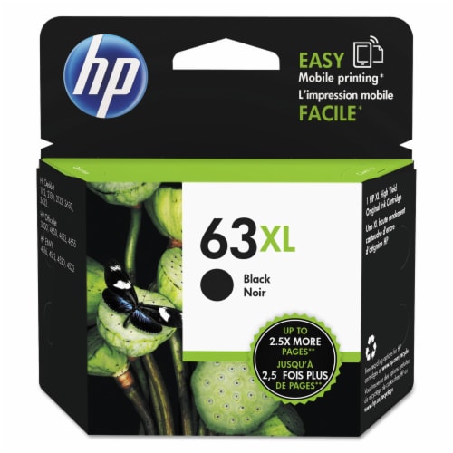 HP 63XL High Yield Original Ink Cartridge - Black Perspective: front