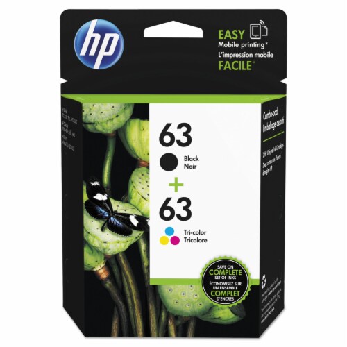 HP 63 Ink Cartridges - Black/Tri-Color Perspective: front