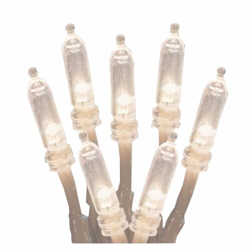 ProductWorks Mini Bulb LED Light String, Cool White, 60-Feet Perspective: front