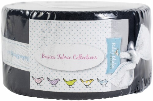 Riley Blake 2.5  Rolie Polie Precut Bundle 40pcs-Confetti Cottons - Riley Black Perspective: front