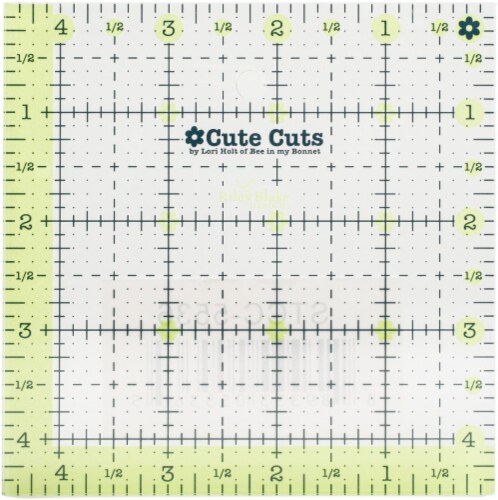 Riley Blake Cute Cuts Ruler 4.5 X4.5 - Perspective: front
