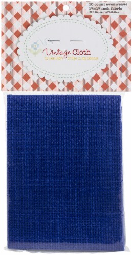 Riley Blake Vintage Cloth 10 Count-18 X18  American Blue Perspective: front