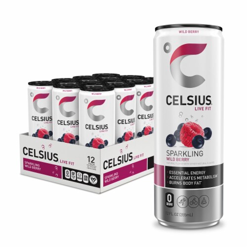 CELSIUS Sparkling Wild Berry Energy Drink Perspective: front
