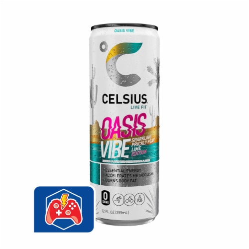 CELSIUS® Sparkling Oasis Vibe Energy Drink Can Perspective: front