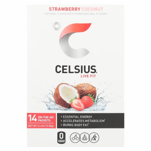 Celsius® Live Fit Strawberry Coconut Perspective: front