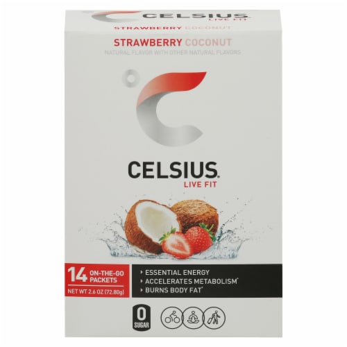Celsius® Live Fit Strawberry Coconut Perspective: front
