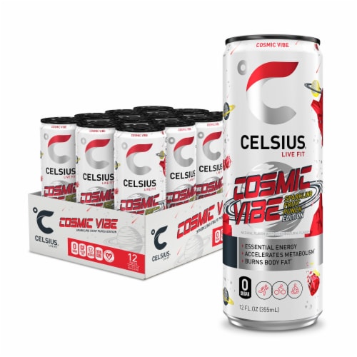 Celsius® Cosmic Vibe Sparkling Fruit Punch Energy Drink Multipack Cans ...