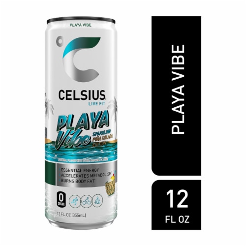 CELSIUS® Sparkling Playa Vibe Energy Drink Can Perspective: front
