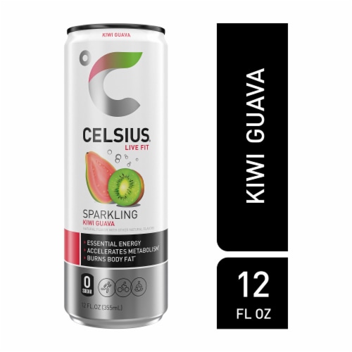 CELSIUS® Sparkling Kiwi Guava Energy Drink Can Perspective: front