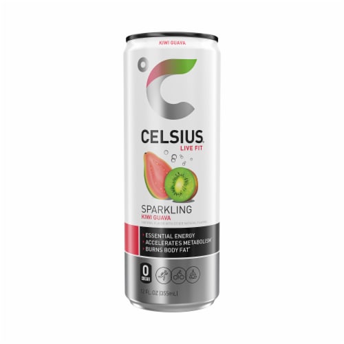 CELSIUS® Sparkling Kiwi Guava Energy Drink Can Perspective: front