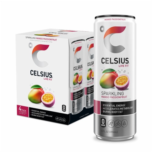 CELSIUS Sparkling Mango Passion Fruit Energy Drink Perspective: front