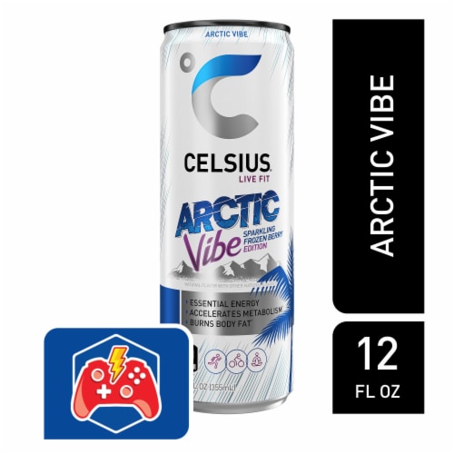 CELSIUS® Sparkling Arctic Vibe Energy Drink Can Perspective: front