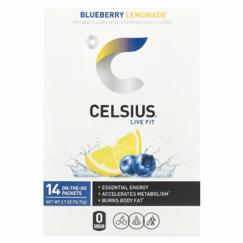 Celsius® Blueberry Lemon Paackets Perspective: front