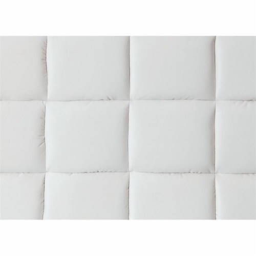 Furniture of America Hellan Fabric Upholstered Full/Queen Headboard in Ivory Perspective: front