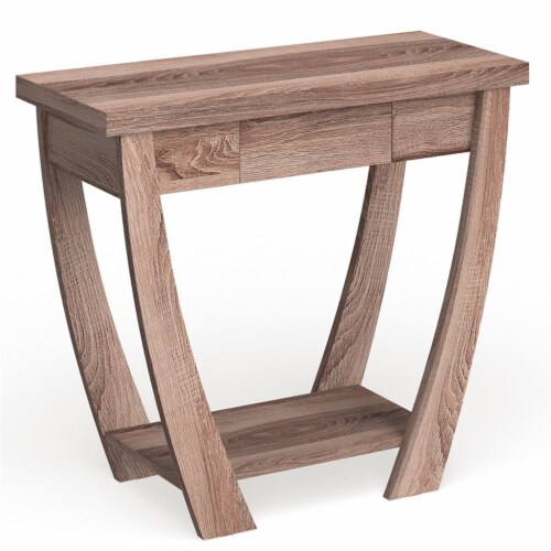 Furniture of America Quaint Modern Wood 1-Drawer Console Table in Light Oak Perspective: front