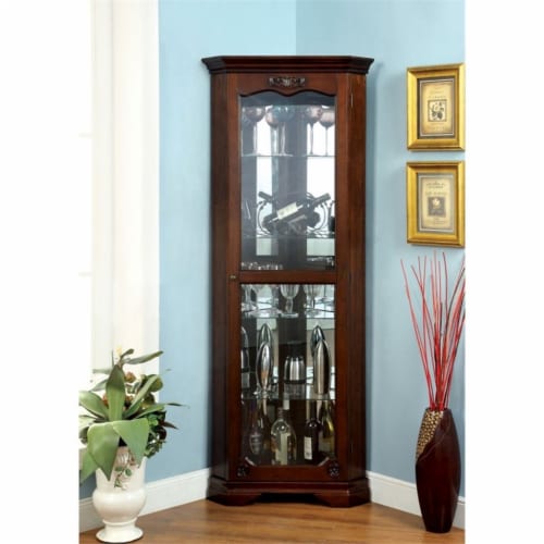 Corner curio bar cabinet discount