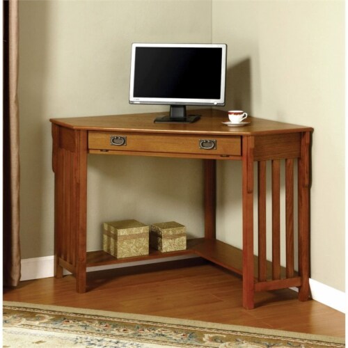 Low profile corner shop desk