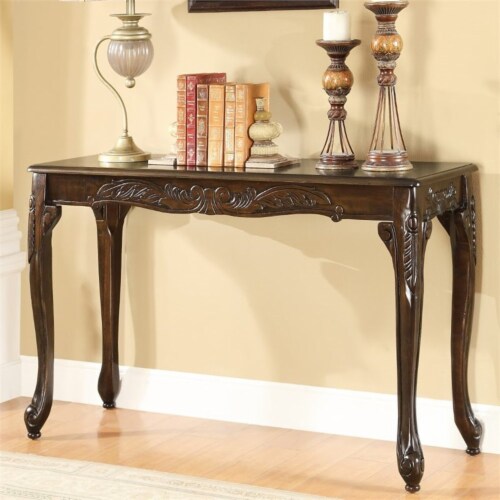 Furniture of America Alice Traditional Solid Wood Console Table in