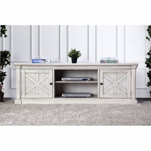 Furniture Of America Vallie Cottage Wood 72 Inch Tv Stand In Antique