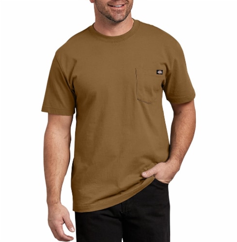 Dickies Men’s Heavyweight Short Sleeve T-Shirt - Brown Duck Perspective: front