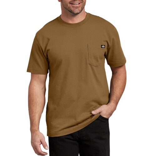 Dickies Men’s Heavyweight Short Sleeve T-Shirt - Brown Duck Perspective: front