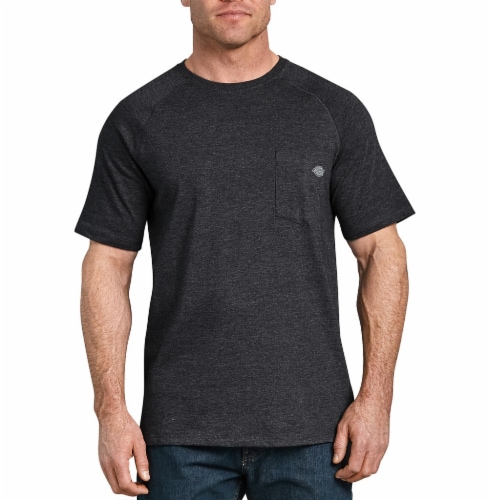 Dickies Mens Temp-iQ™ Performance Cooling T-Shirt - Heather Black, XL ...