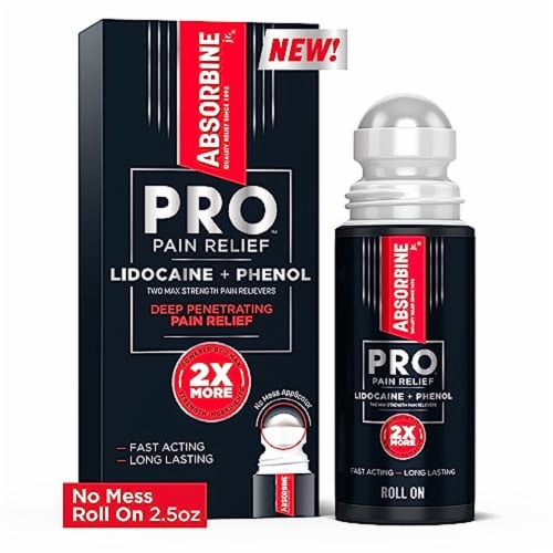 Absorbine jr.® Pro™ Pain Relief Roll On Lidocaine + Phenol Perspective: front