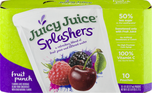 Juicy Juice Splashers Fruit Punch Pouches Perspective: front