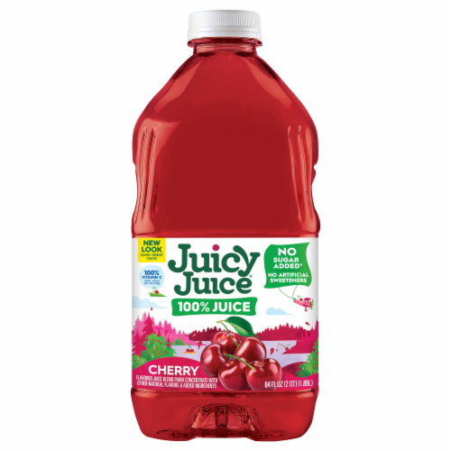 Juicy Juice® No Sugar Added 100% Cherry Juice Perspective: front