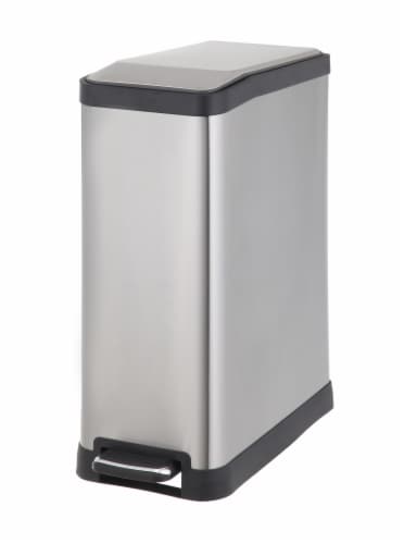 Home Zone Living Rectangle Pedal Stainless Steel Trash Can, 8 L - Dillons  Food Stores