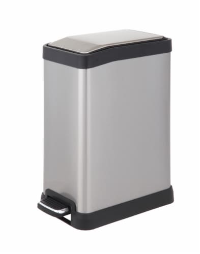 Innovaze 8 Gal.30 Liter and 1.3 Gal.5 Liter Rectangular Stainless Steel Step-On Trash Can Set for Kitchen and Bathroom