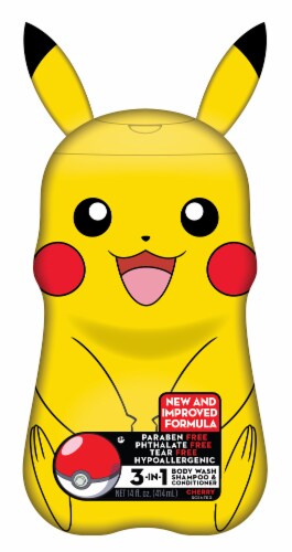 Nintendo Pokemon Cherry 3-In-1 Body Wash Shampoo & Conditioner Perspective: front