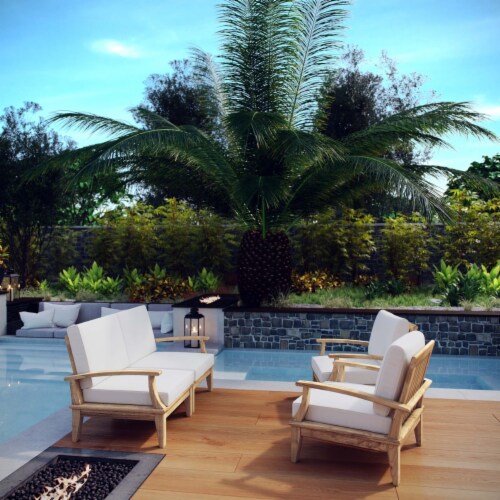 Marina outdoor patio teak armchair sales