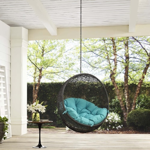 Hide Outdoor Patio Swing Chair Without Stand EEI 2654 gray turquoise 1 unit Mariano s