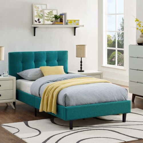Teal twin shop bed frame