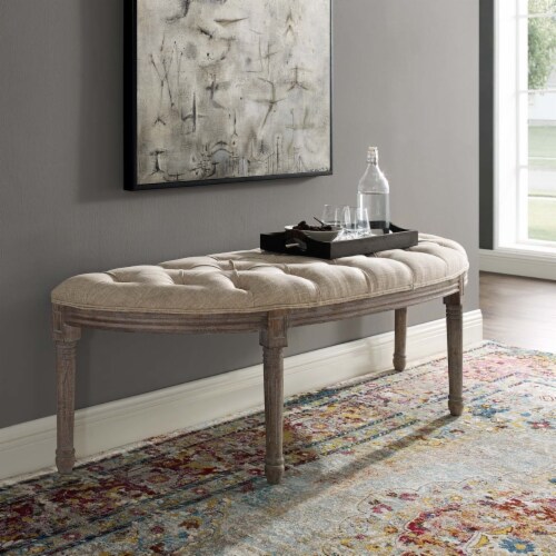 Semi circle upholstered bench discount