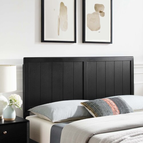 Black wood clearance queen headboard