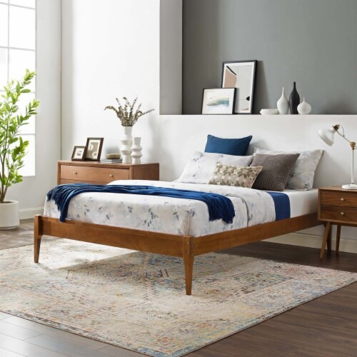 Walnut twin discount bed frame