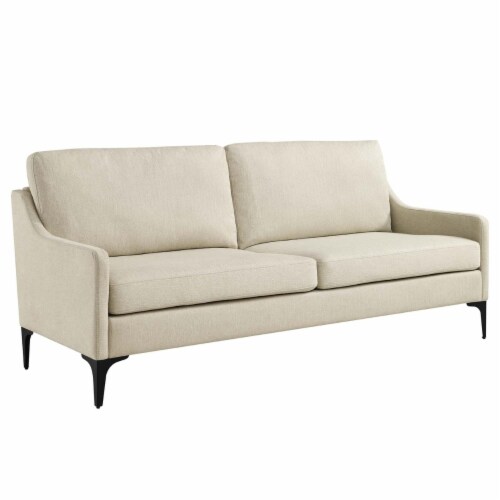 Corland Upholstered Fabric Sofa-EEI-6019-BEI beige Perspective: front